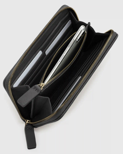 Italian Leather Quilted Continental Wallet