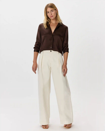 100% Washable Silk Three-Quarter Sleeve Shirt