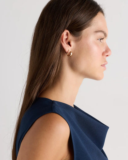 Draped Matte Cowl Neck Tank
