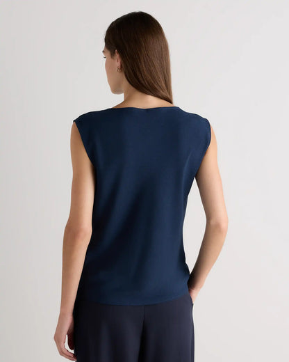 Draped Matte Cowl Neck Tank