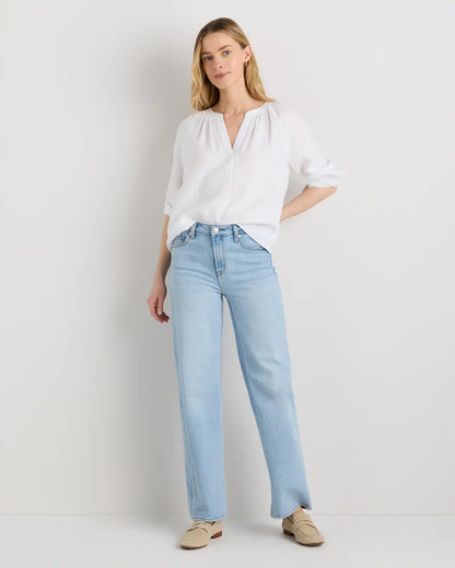 100% European Linen Peasant Top