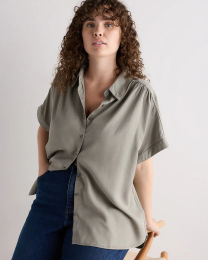 Vintage Wash Tencel Camp Shirt