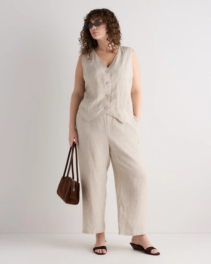 100% European Linen Vest