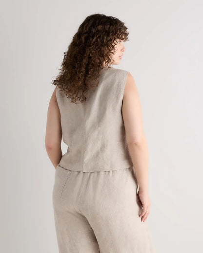 100% European Linen Vest