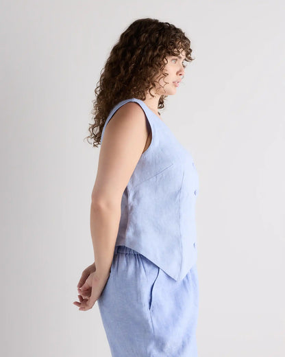 100% European Linen Vest
