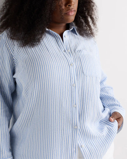 100% Organic Cotton Gauze Long Sleeve Shirt