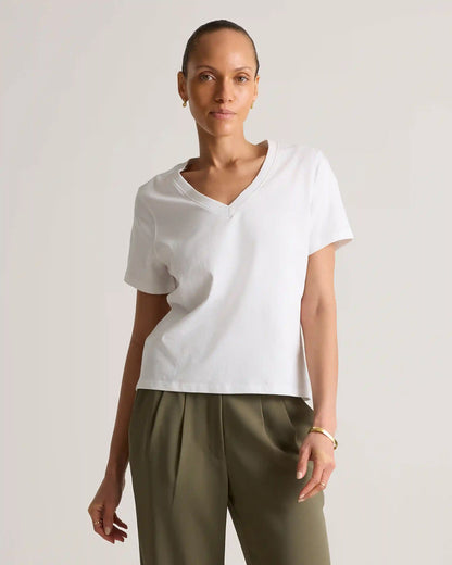 100% Organic Cotton Boxy V-Neck Tee (3-Pack)