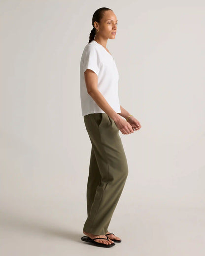 100% Organic Cotton Boxy V-Neck Tee