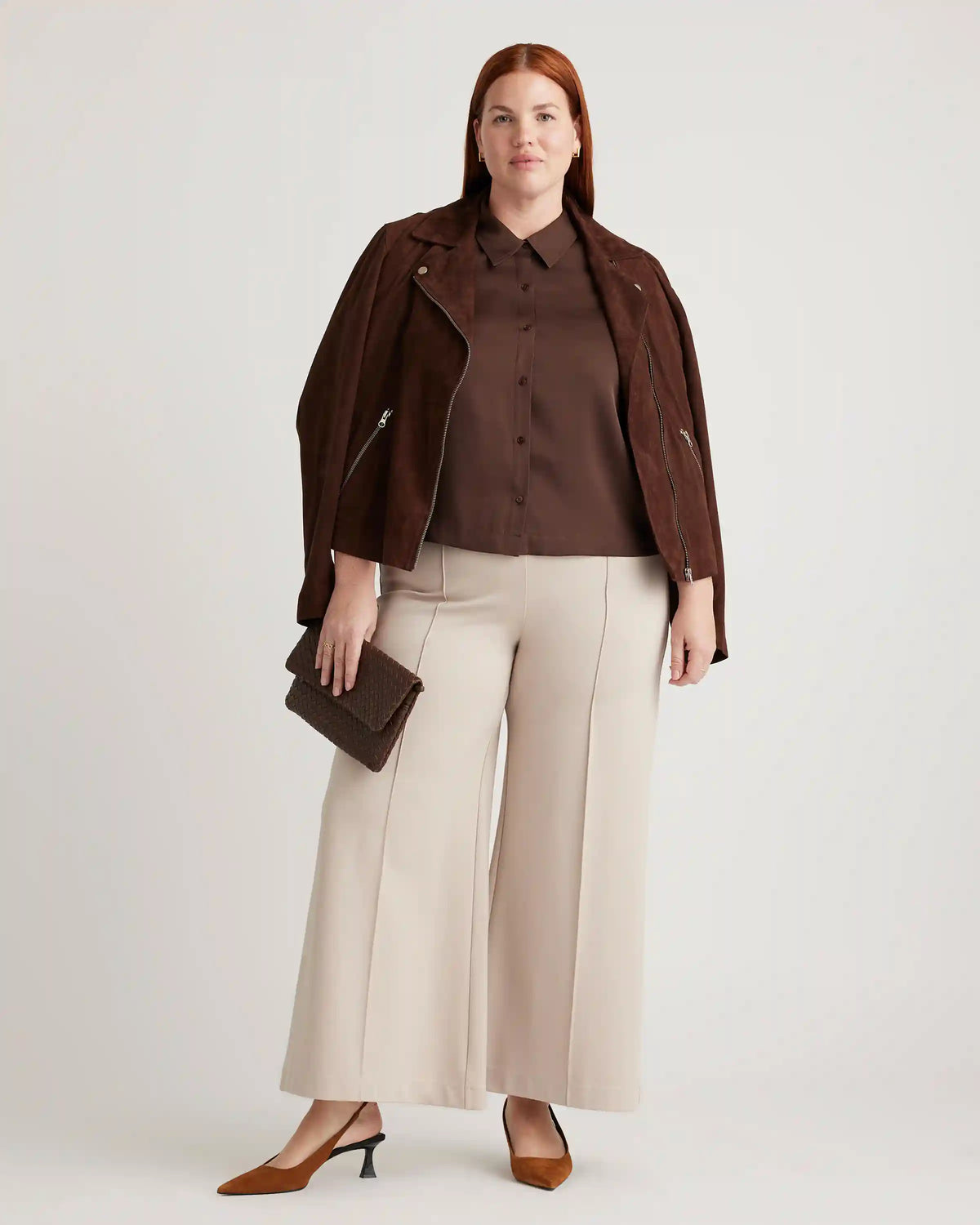Washable Stretch Silk Short Sleeve Blouse
