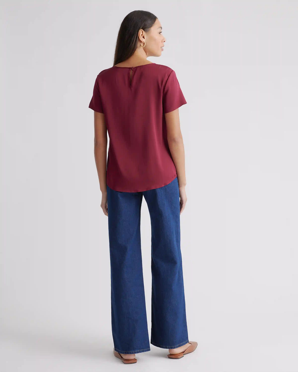 Washable Stretch Silk Tee