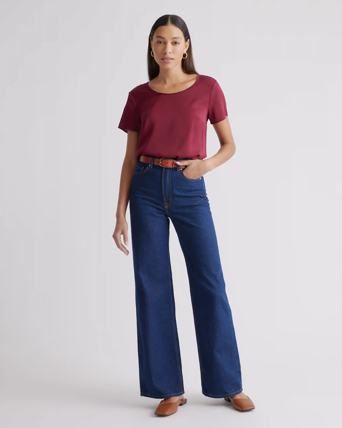 Washable Stretch Silk Tee