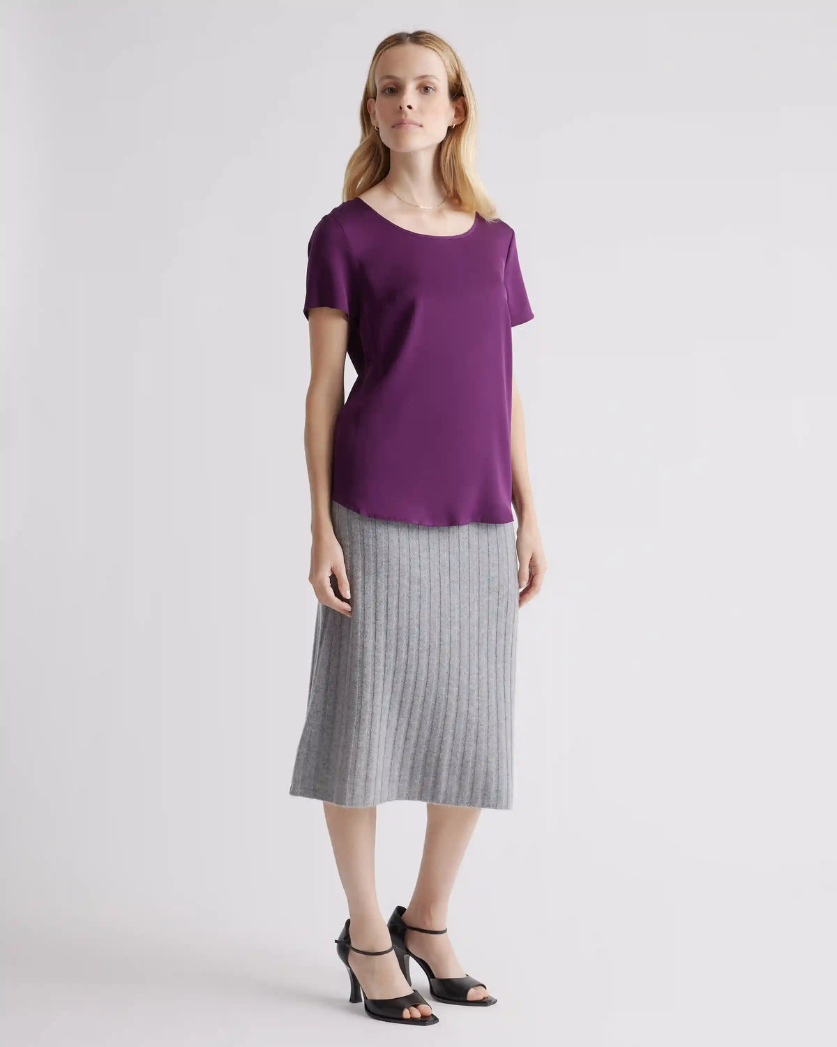 Washable Stretch Silk Tee