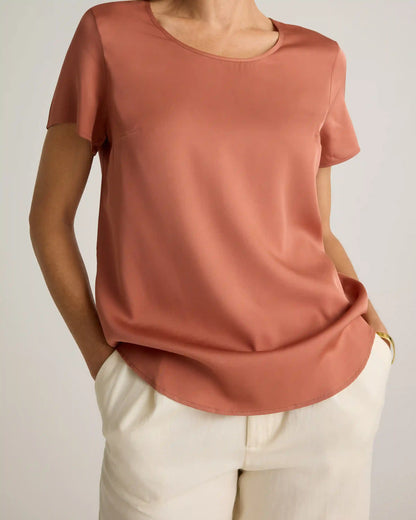 Washable Stretch Silk Tee