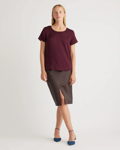 Washable Stretch Silk Tee
