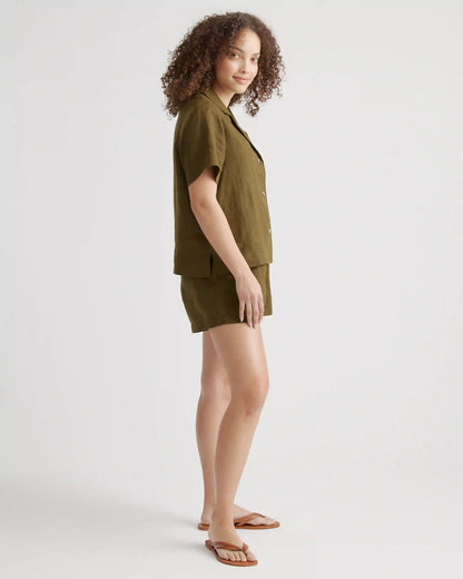 100% European Linen Short Sleeve Shirt