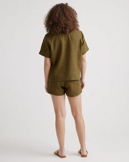 100% European Linen Short Sleeve Shirt