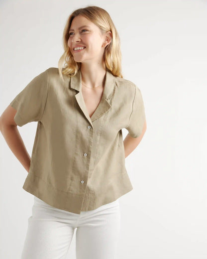 100% European Linen Short Sleeve Shirt