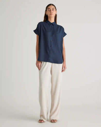Vintage Wash Tencel Camp Shirt