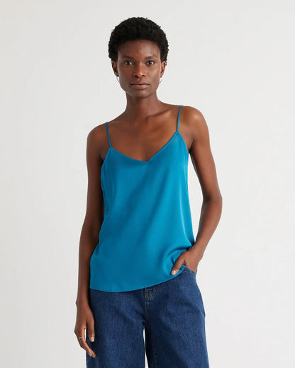 Washable Stretch Silk V-Neck Cami