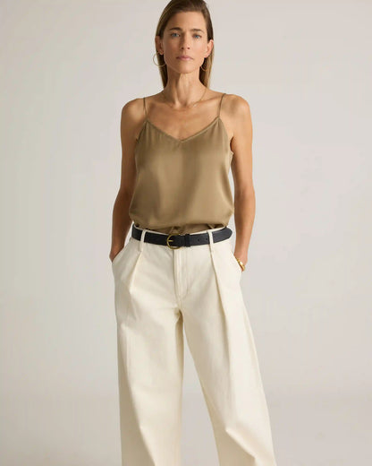 Washable Stretch Silk V-Neck Cami