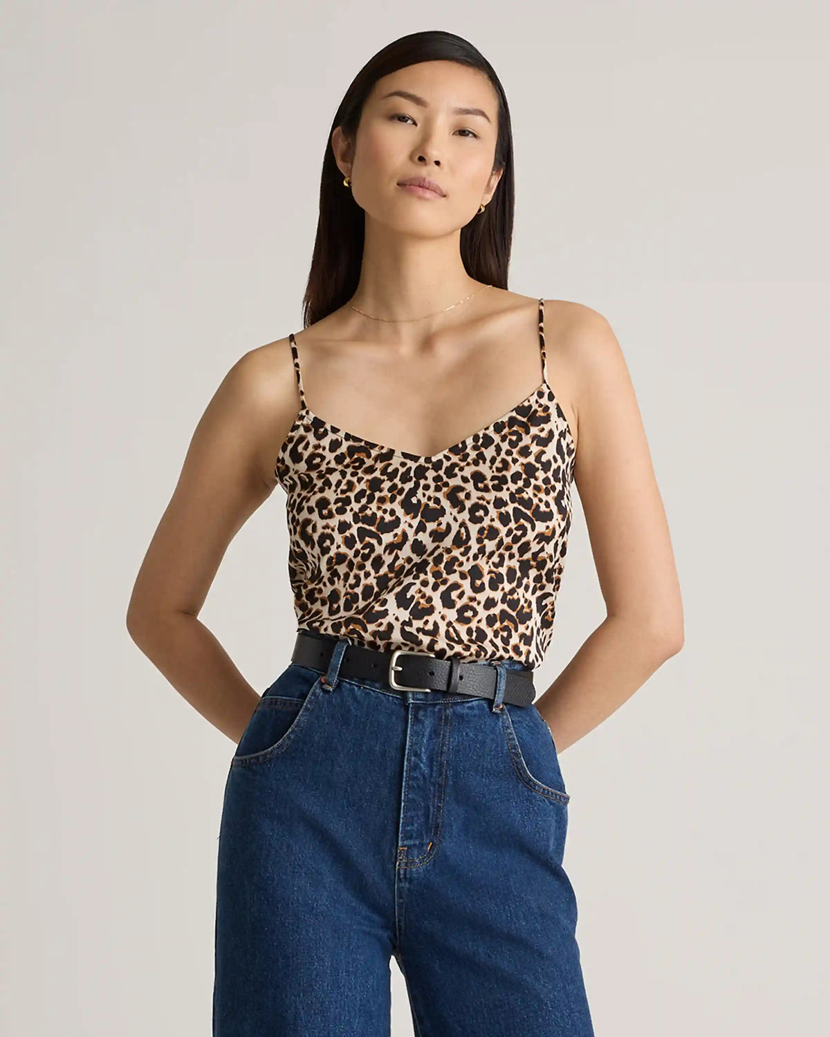 Washable Stretch Silk V-Neck Cami