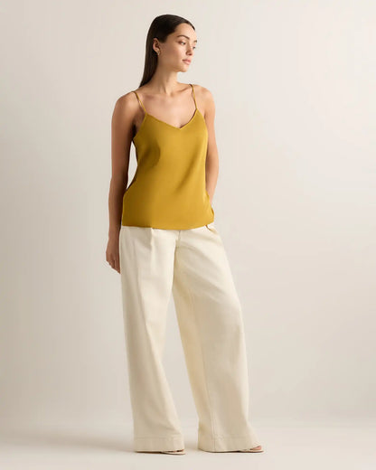 Washable Stretch Silk V-Neck Cami