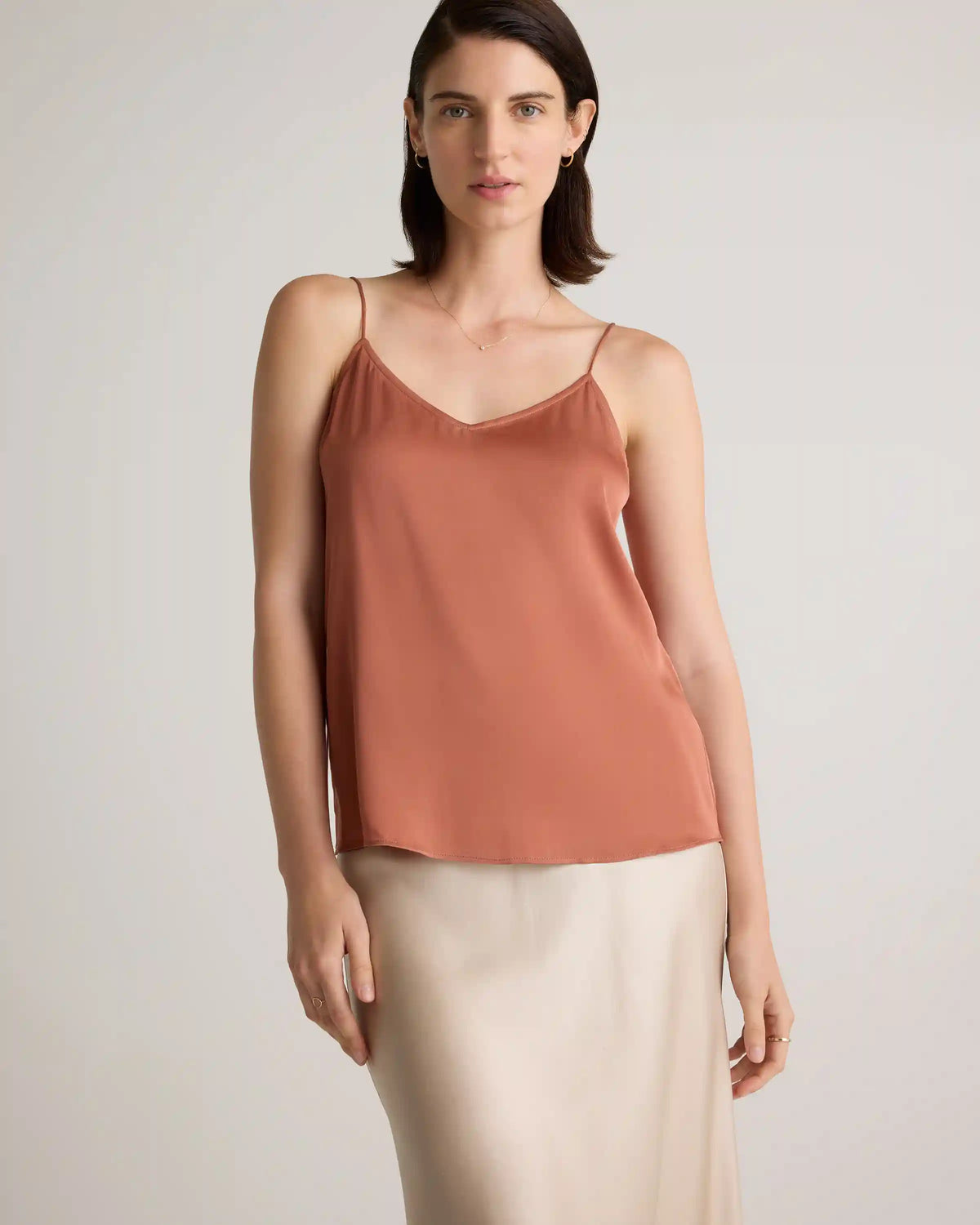 Washable Stretch Silk V-Neck Cami
