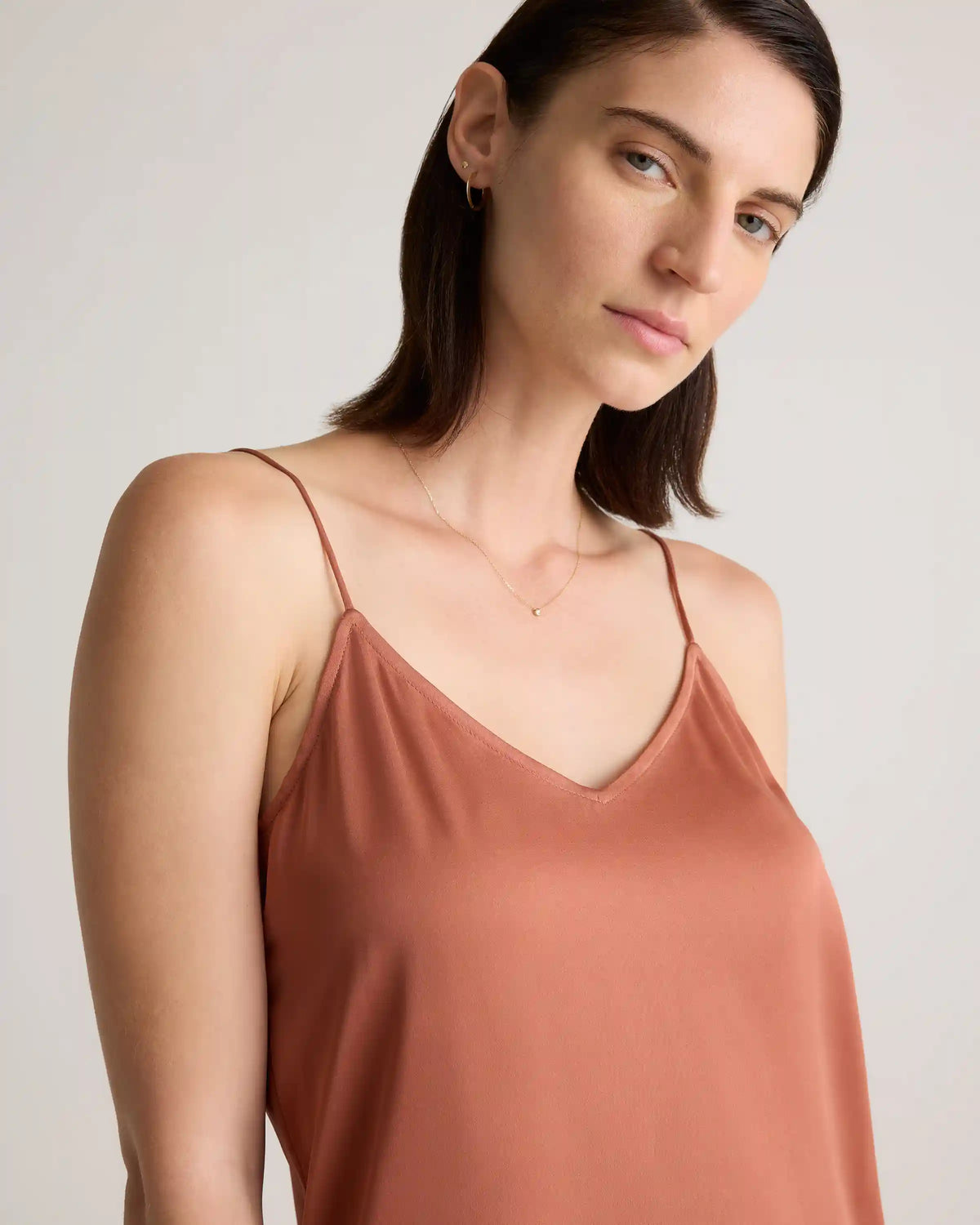 Washable Stretch Silk V-Neck Cami