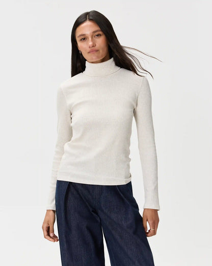 Organic Cotton Micro-Rib Turtleneck
