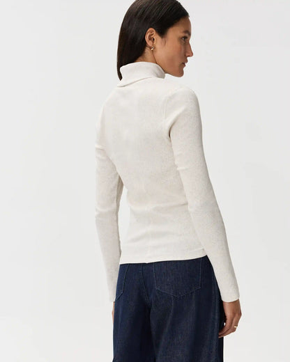 Organic Cotton Micro-Rib Turtleneck