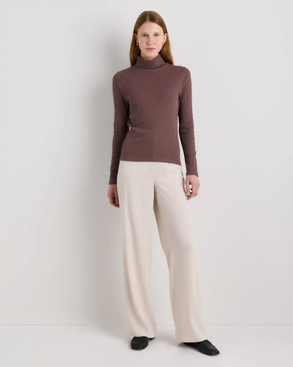 Organic Cotton Micro-Rib Turtleneck