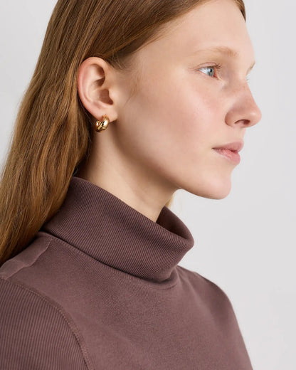 Organic Cotton Micro-Rib Turtleneck