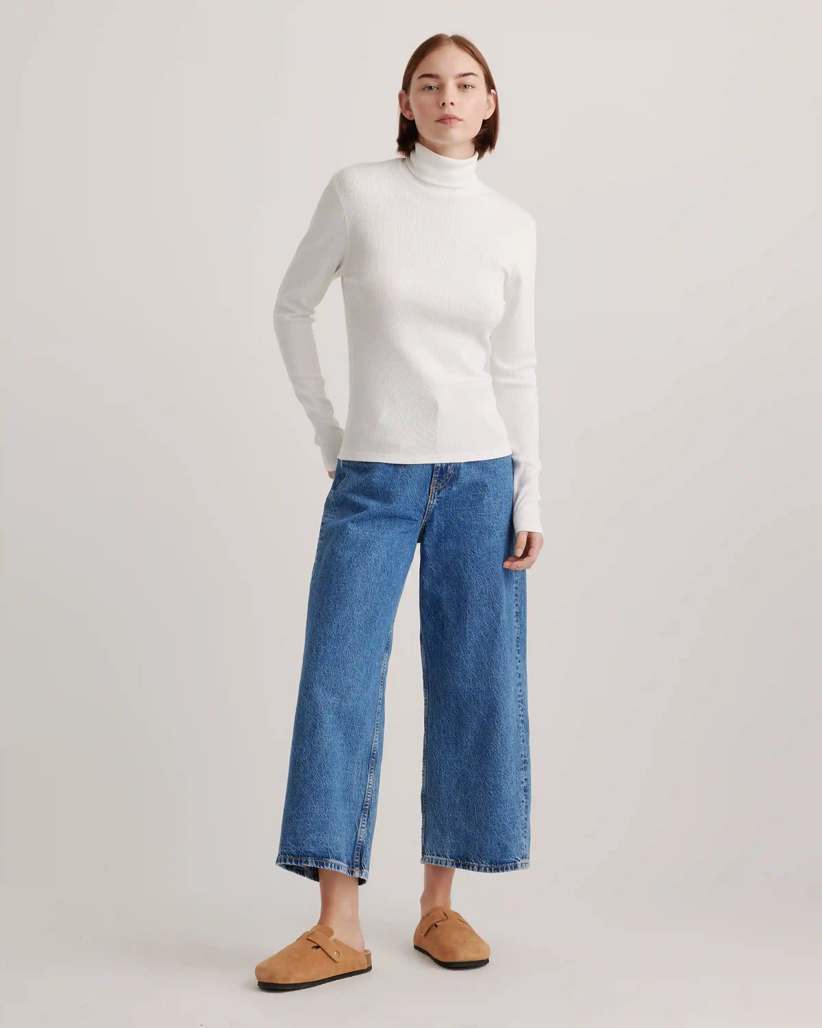 Organic Cotton Micro-Rib Turtleneck