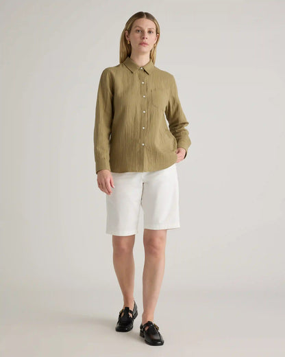 100% Organic Cotton Gauze Long Sleeve Shirt