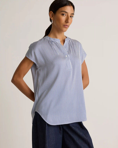 Washable Stretch Silk Dolman Sleeve Blouse