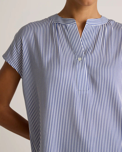Washable Stretch Silk Dolman Sleeve Blouse