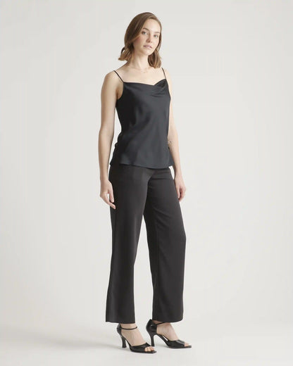 Washable Stretch Silk Cowl Neck Cami
