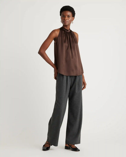 100% Washable Silk Halter Top