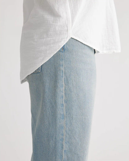 100% Organic Cotton Gauze Peasant Blouse