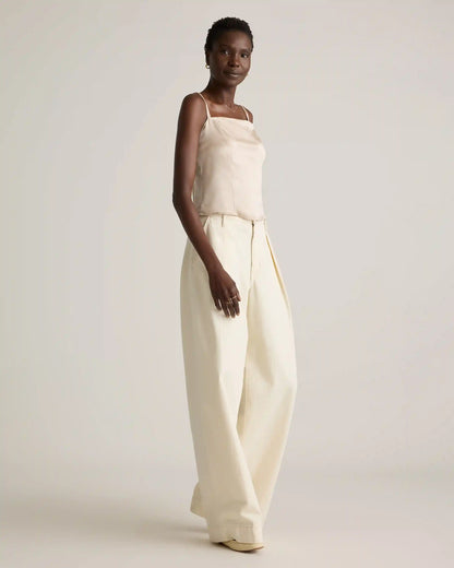 100% Washable Silk Square Neck Tank