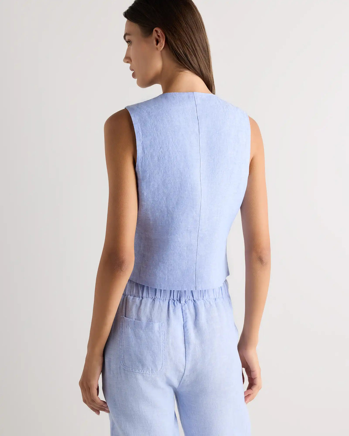 100% European Linen Vest