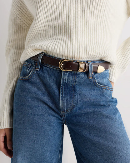 Daphne European Leather Multi Keeper Belt