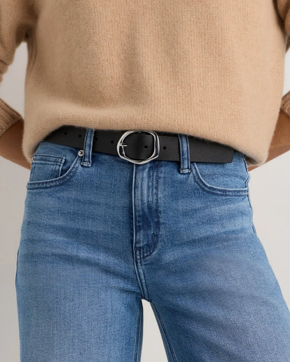 Zoe Sculptural European Leather Belt