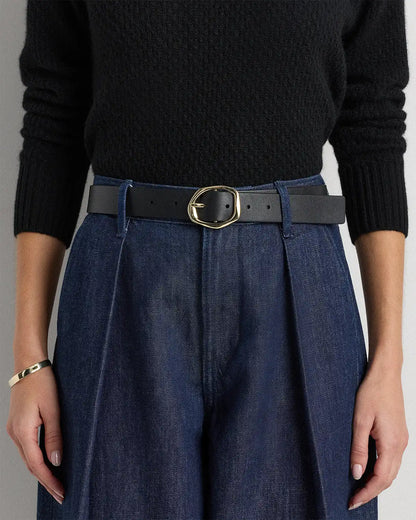 Zoe Sculptural European Leather Belt