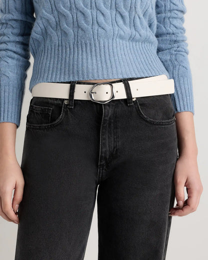 Zoe Sculptural European Leather Belt