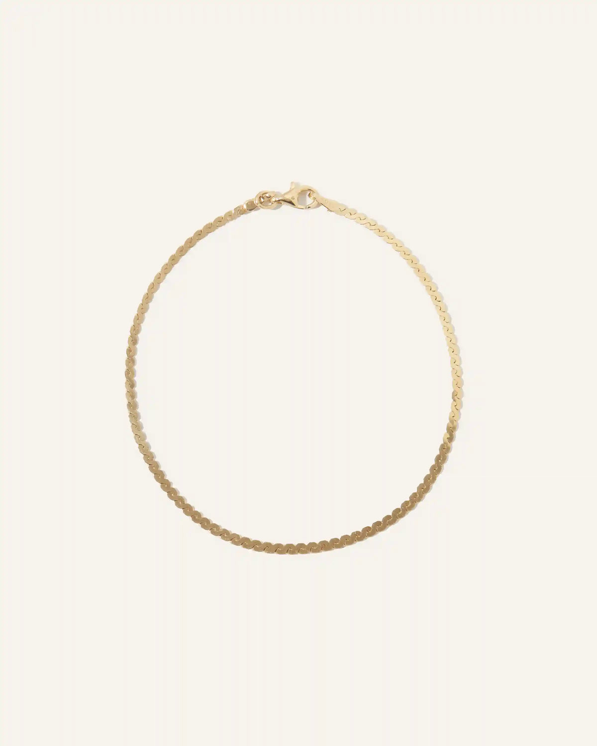 14K Gold Serpentine Chain Bracelet