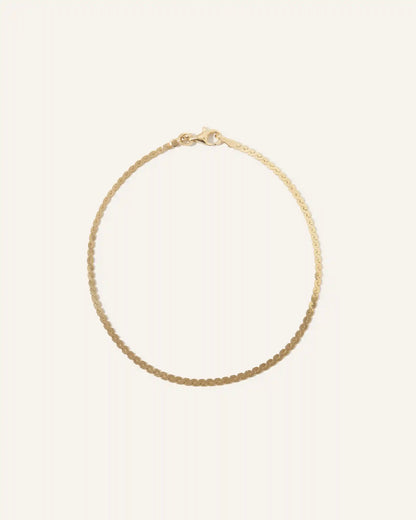 14K Gold Serpentine Chain Bracelet
