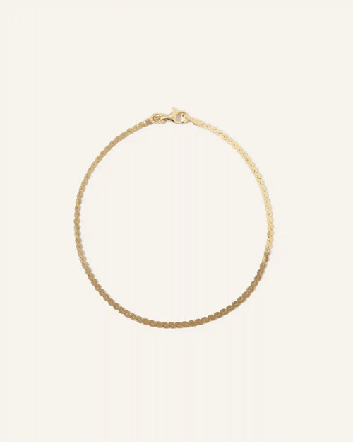 14K Gold Serpentine Chain Bracelet