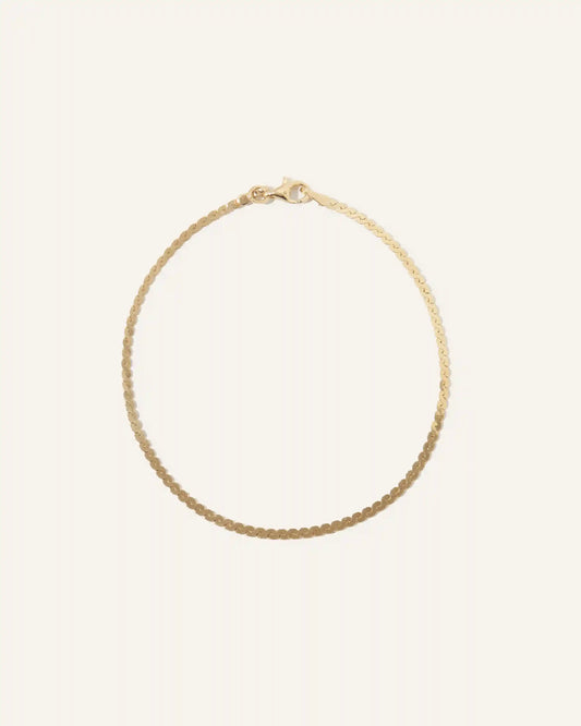 14K Gold Serpentine Chain Bracelet