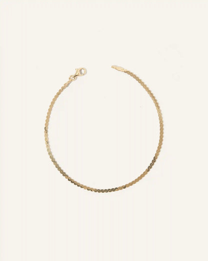 14K Gold Serpentine Chain Bracelet